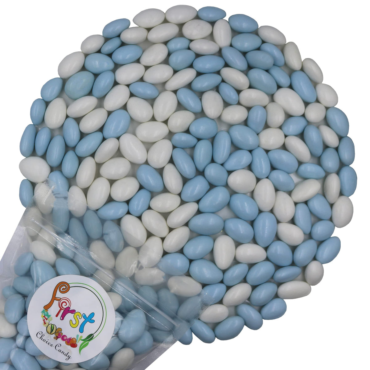 FirstChoiceCandy Jordan Almonds (Baby Blue & White, 2.5 Pound (Pack of 1))