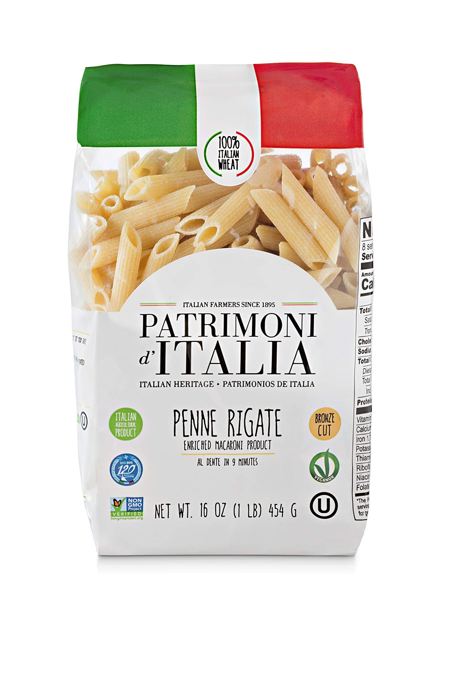 Patrimoni dItalia Penne Rigate, 1 Pound (Pack of 20)