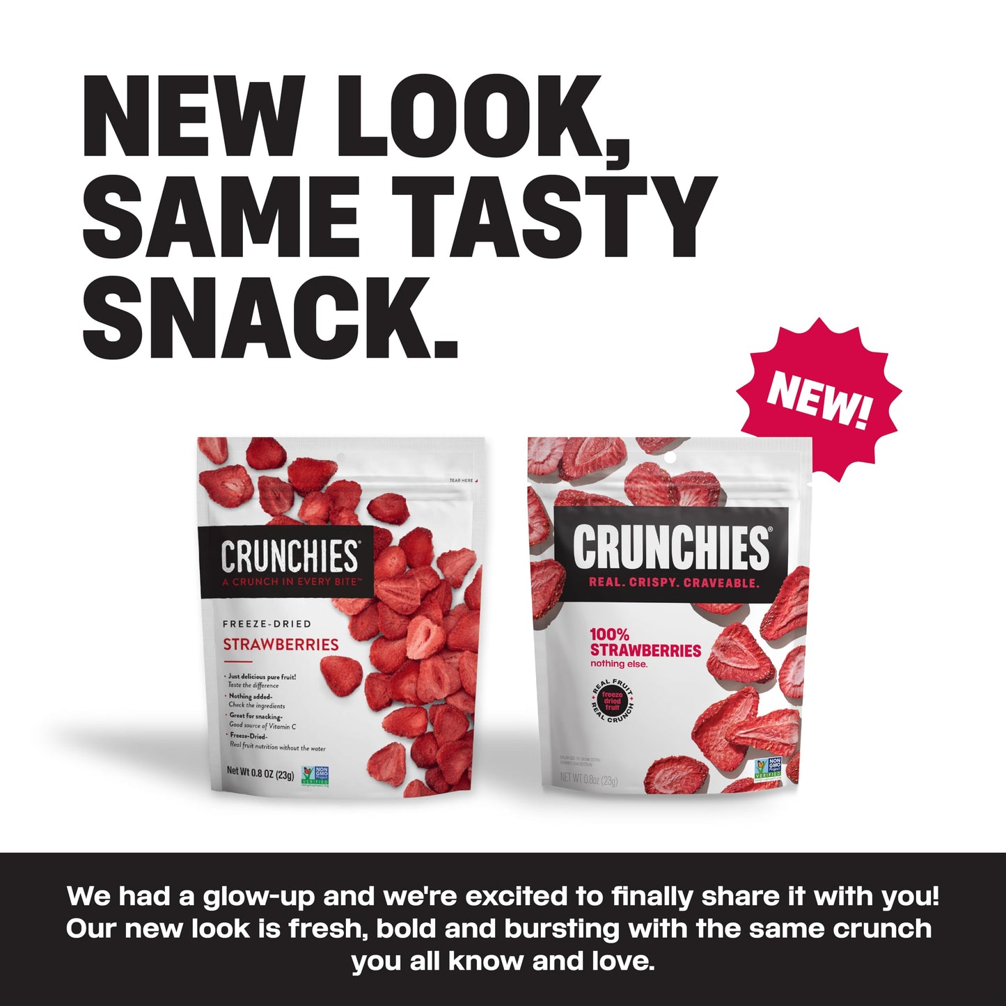 Crunchies Freeze-Dried Fruits Snack Pack, 100% All Natural, Non GMO, Kosher, Variety Pack of 6