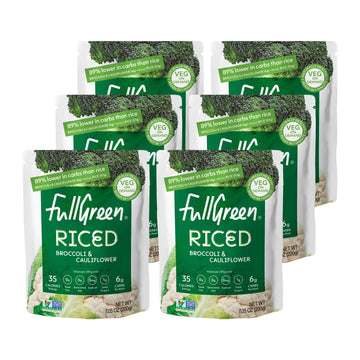 Fullgreen, Riced Broccoli And Cauliflower, 100% Veg, Shelf-Stable, No Preservatives, Vegan, Keto And 89% Lower-Carbs Than Rice!