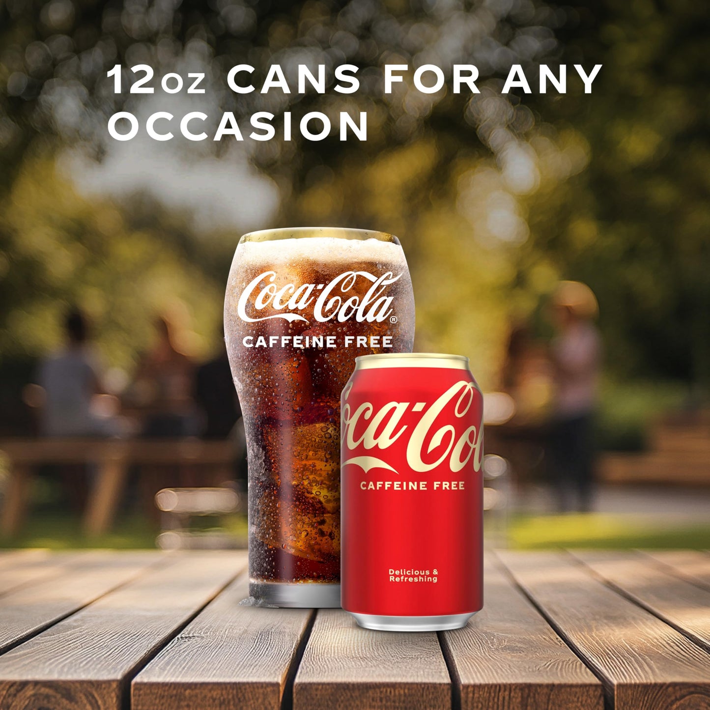 Coca-Cola Caffeine Free Soda, 12 Fl Oz (Pack of 12), Caramel, Model 049000029338