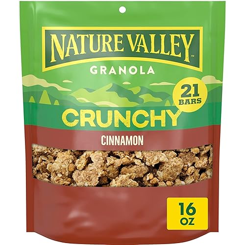 Nature Valley Crunchy Granola, Cinnamon Granola, Resealable Snack Pouch, 16 oz