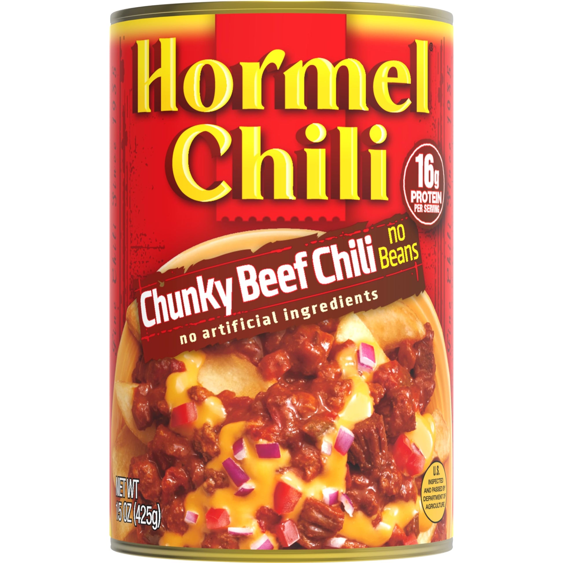 Hormel Chili Chunky Chili No Beans, 180 Ounce (Pack of 12), Model 73843, Chunky