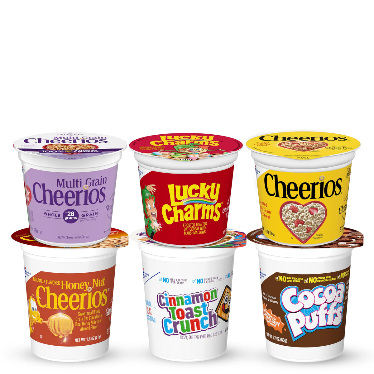 General Mills Cereals Cup Assorted Family Variety Pack (Pack Of 60)