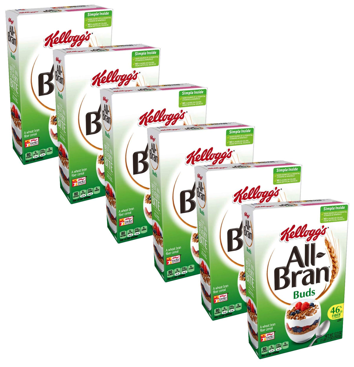 Kelloggs All-Bran Bran Buds Cereal, 17.7 oz (Pack of 6)