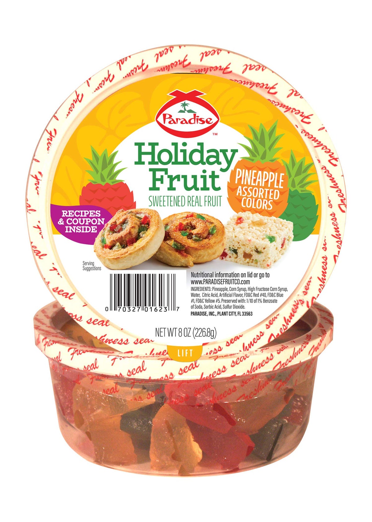 Paradise Pineapple Wedges, 8 Ounce (Pack Of 1), Assorted Pineapple Wedges