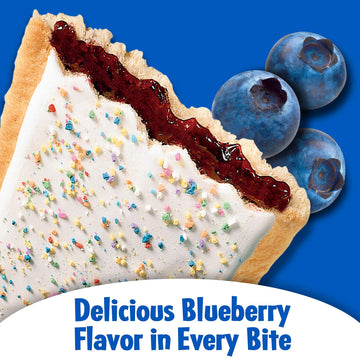 Pop-Tarts Breakfast Toaster Pastries, Frosted Blueberry Flavored, 14.7 Oz (8 Count)