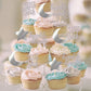 Rssta i Cupcake Toppers 36 Pack Glitter Moon Cloud Picks Gold Model XM245-gold for Baby Shower Birthday Wedding Party Decorations