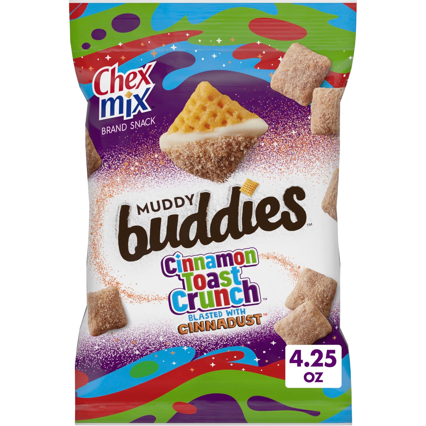 Chex Mix Muddy Buddies Snack Mix, Cinnamon Toast Crunch, 4.25 OZ, Brown