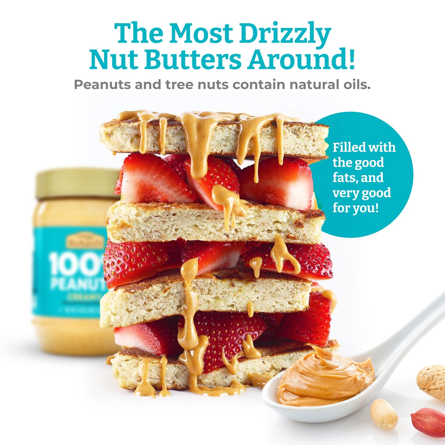 Crazy Richards Creamy Peanut Butter, 100% Natural, Non-GMO, Gluten-Free, 16 Ounce Jars (Pack of 6)