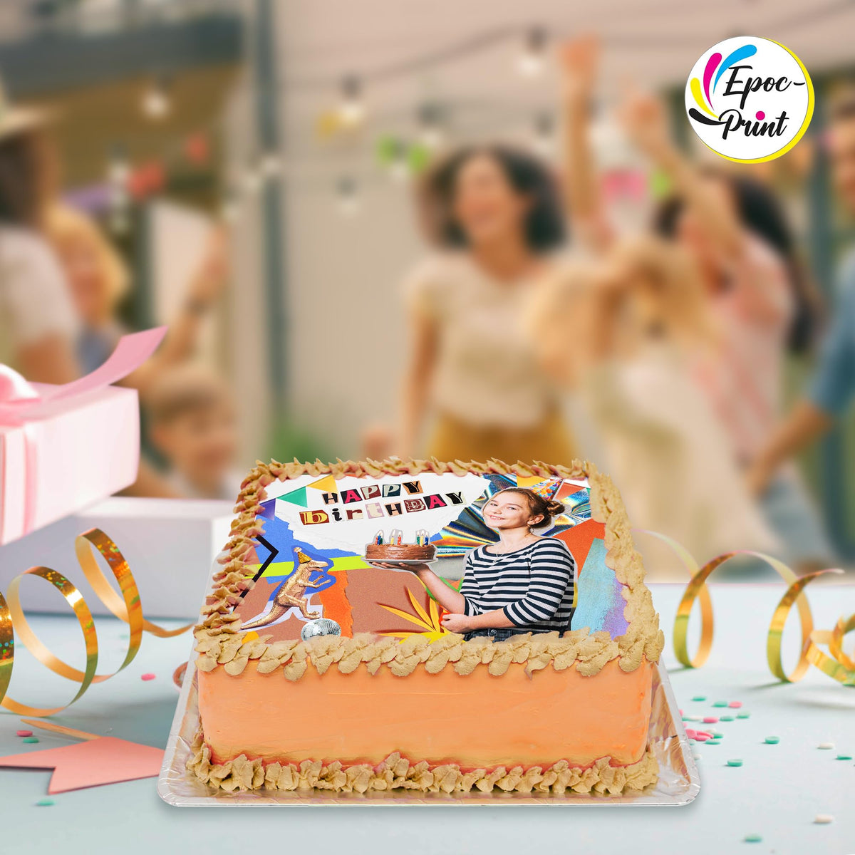 Custom Edible Prints On Cake: Create Your Special Event With Custom Edible Image Toppers - Upload Photos For Unique, Stylish Des