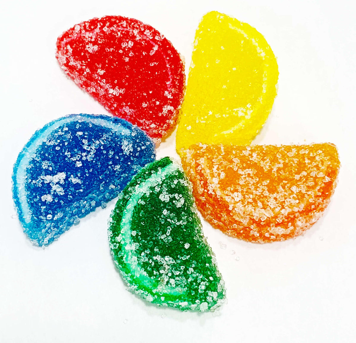NY Spice Shop Mini Assorted Fruit Slices Candy - 8 Ounce Assorted Flavors Jelly Fruit Candy - Gummy Candy Bulk - Fruit Gummies -