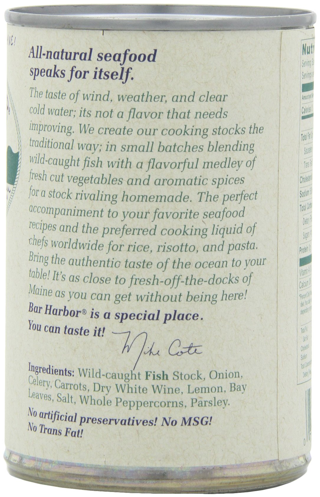 Bar Harbor Fish Stock - Gluten-Free Seafood Essence, 15 oz Can, Pack of 6