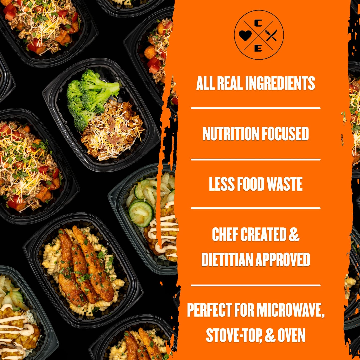 Clean Eatz High Protein Meal Plan Kit  Prepared Frozen Meals  Calorie-Controlled Entree Pack  High Calorie  Nutrients Dense  Pack of 6 Prepared Meals  Single Serving  Lunch & Dinner