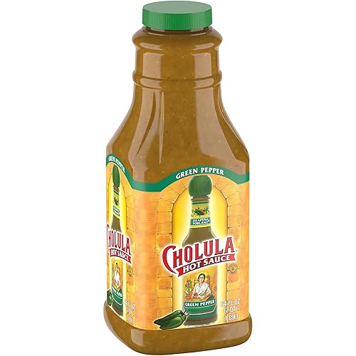 Cholula Green Pepper Hot Sauce, Jalapeno Hot Sauce, 64 Fl Oz Bulk Container