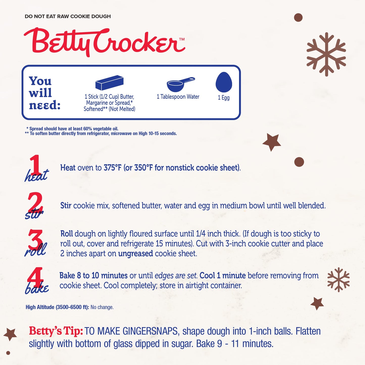 Betty Crocker Gingerbread Cookie Baking Mix, 17.5 oz.