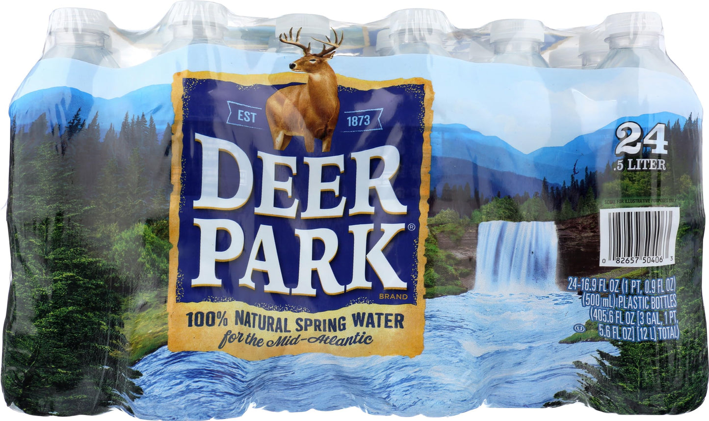 Deer Park Bottled Spring Water, 16.9 Ounce (24 Bottles)