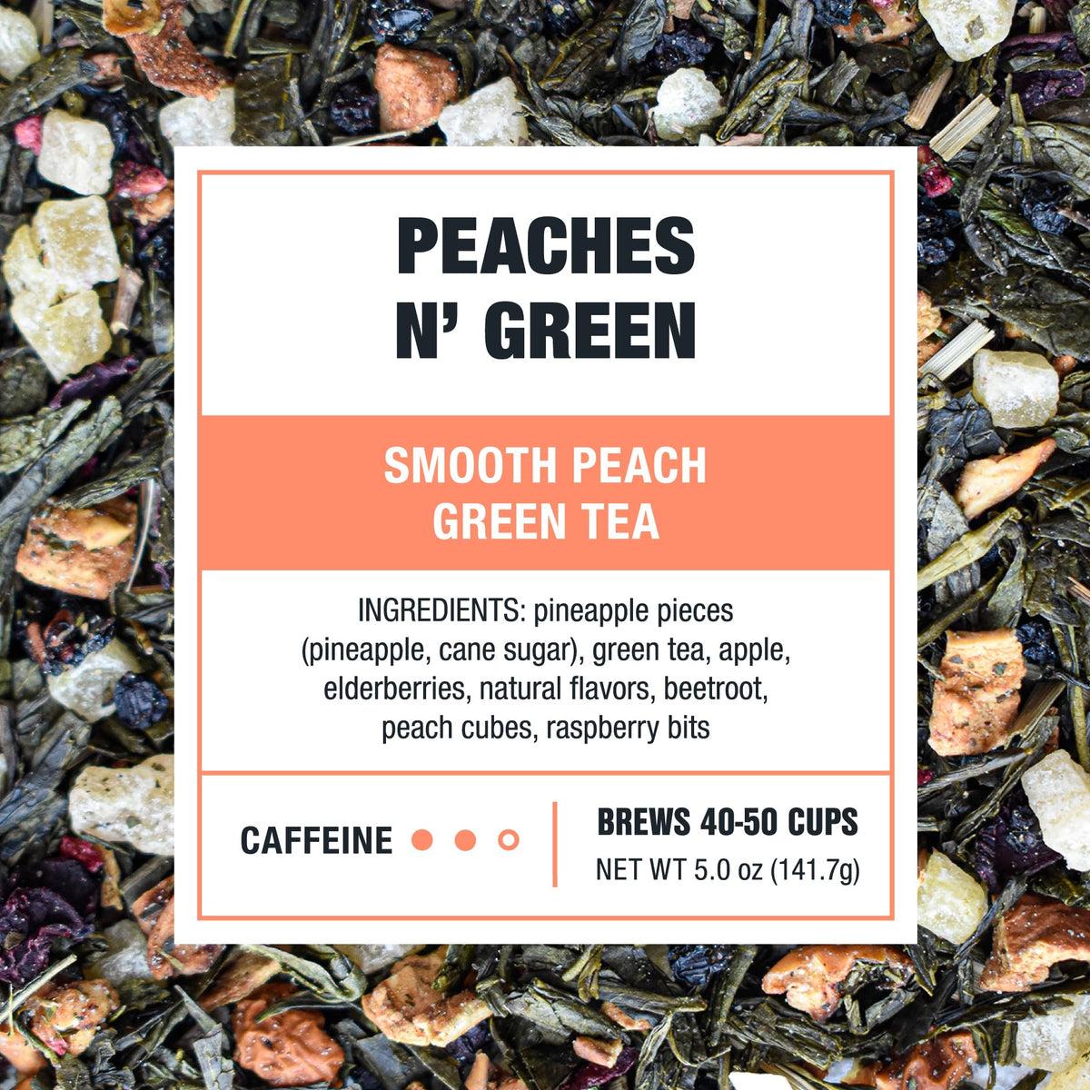 Tiesta Tea - Peaches N Green | Smooth Peach Green Tea | Premium Loose Leaf Tea Blend | Medium Caffeinated Green Tea | Make Hot O