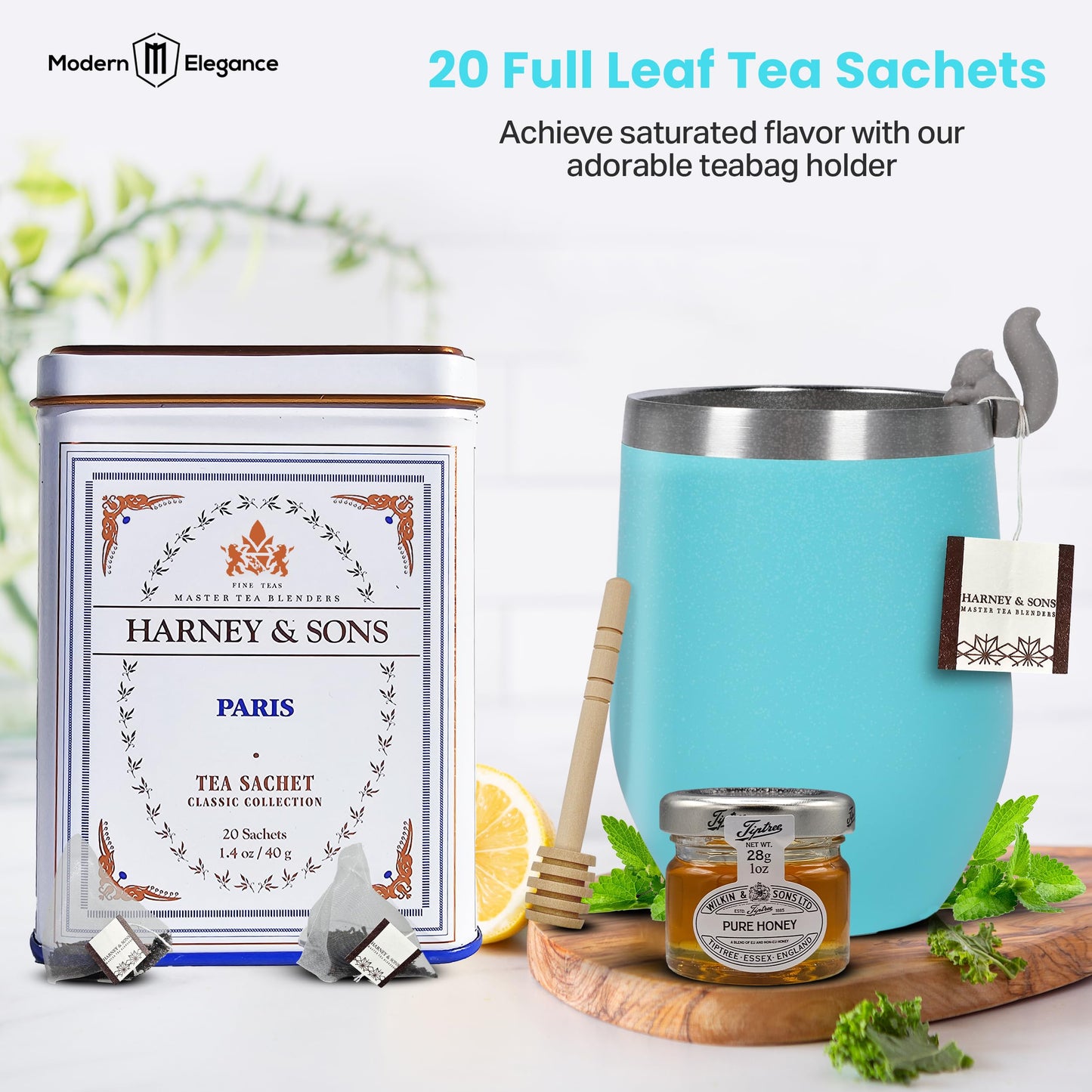 Mothers Day Gifts For Mom Tea Gift Set For Women - Thoughtful Get Well Gift Box With Cozy Socks, Stainless Tumbler, 20 Teaa Sach