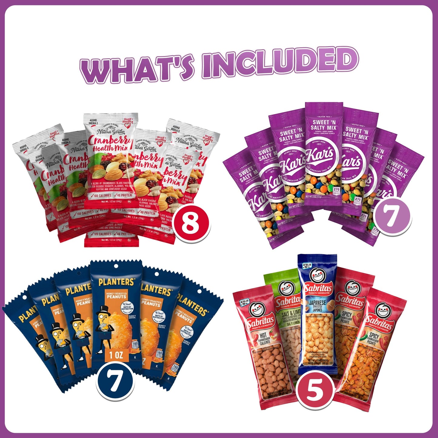 Healthy Nuts & Trail Mix Variety Snack Box | 55 Count | Bulk Office Snacks, Birthday Gift, College Care Package, School, Parties