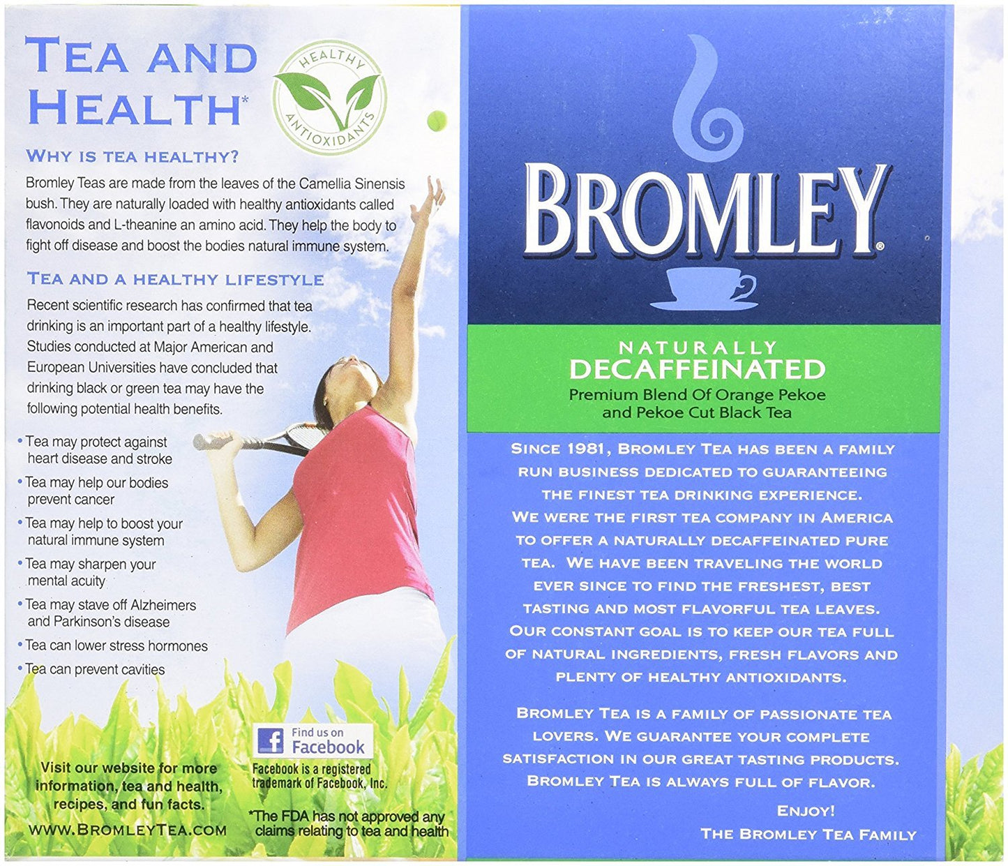 ANICEMOON Bromley Naturally Decaffeinated Tea - 48 Count, CECOMINHK02848