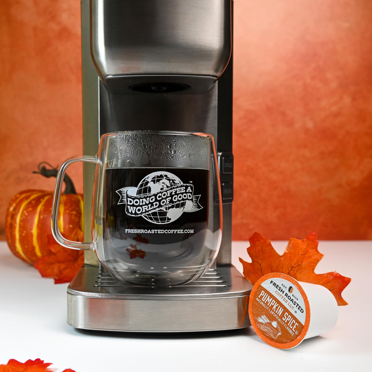 Fresh Roasted Coffee Pumpkin Spice Flavored K-Cup Compatible Coffee Pods 24 Count