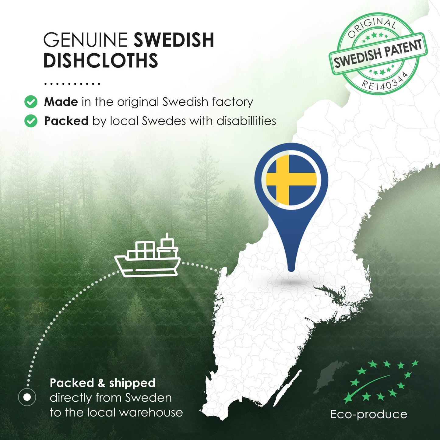 Superscandi Swedish Dishcloths For Kitchen Eco Friendly Reusable Sustainable Biodegradable Cellulose Sponge Cleaning Dish Cloths