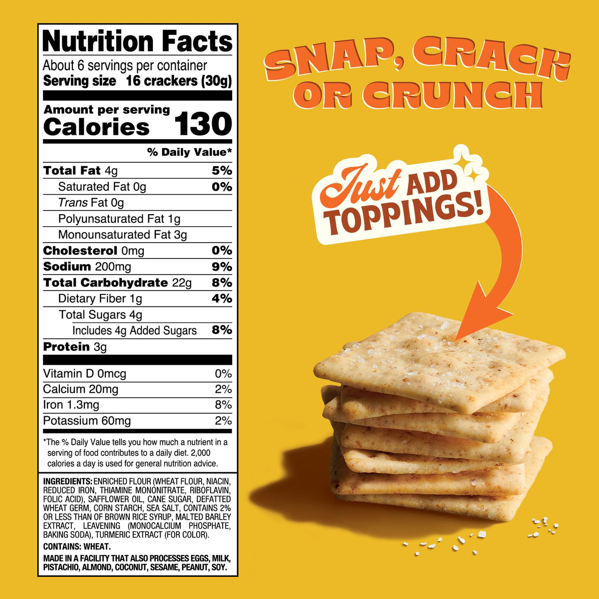 Back To Nature Crispy Wheat Crackers, Dairy Free, Non GMO, 6.5 Ounces (Pack Of 6)