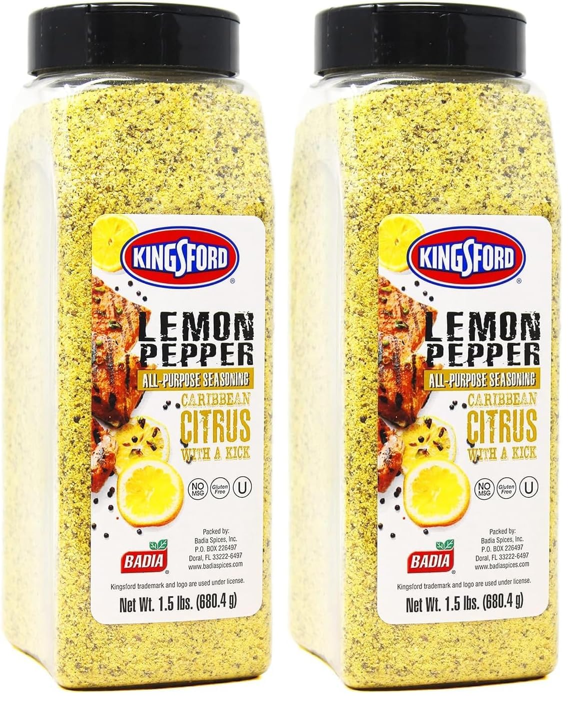 Kingsford Badia Lemon Pepper All-Purpose Seasoning, 1.5 lbs (Pack of 2)