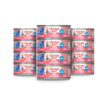 Chicken of the Sea Alaskan Pink Salmon in Water, 5 oz. Cans (Pack of 12), Wild Caught Canned Salmon, Skinless & Boneless (Packag