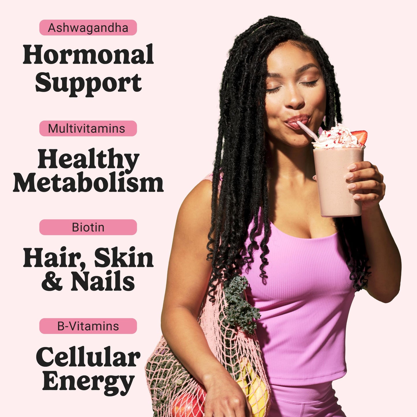 VitaHustle ONE Meal Replacement Shake - Plant Based Protein Powder, Strawberry Flavor, 10.9 Ounce (Pack of 2), Vegan, with Superfoods