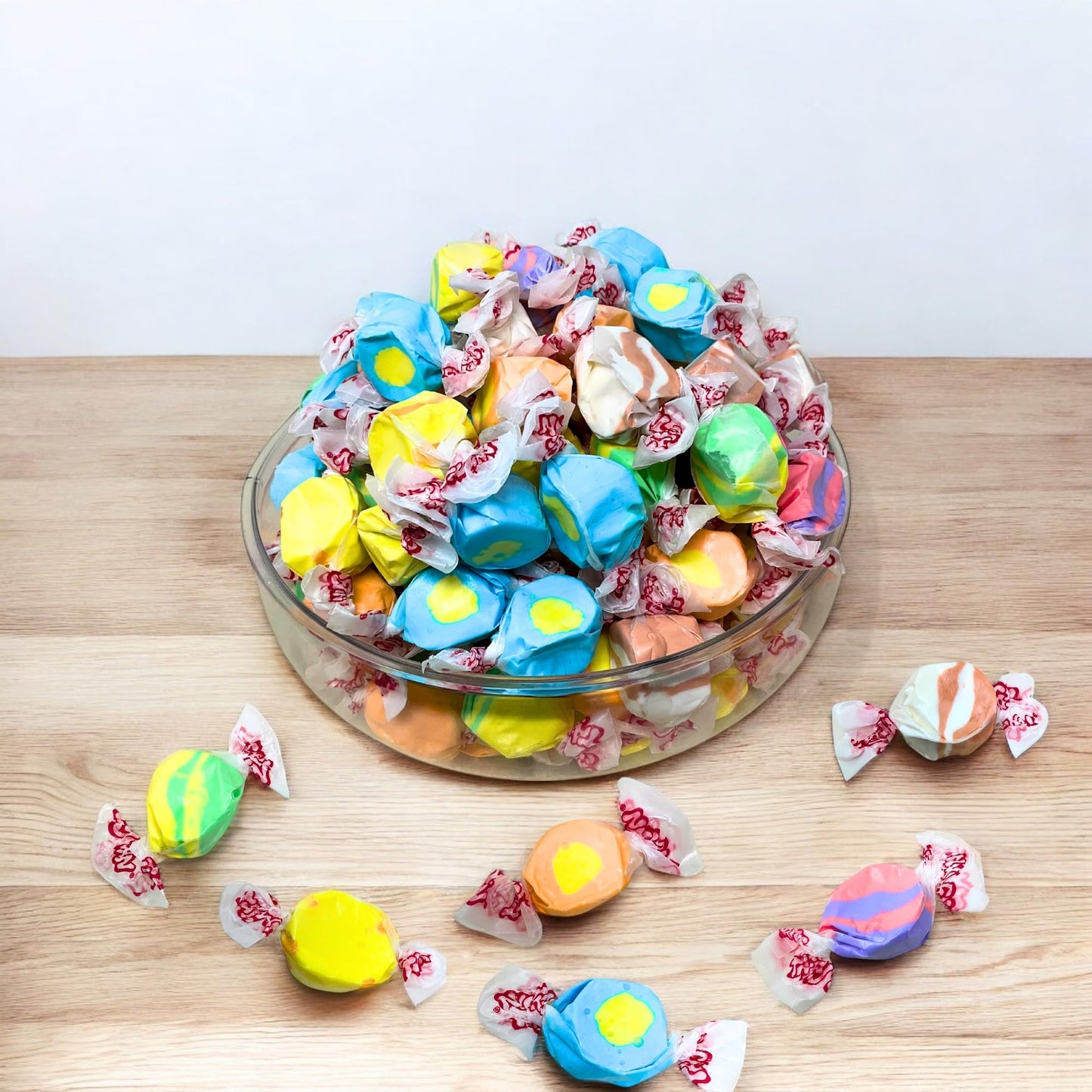 Assortit Holiday Premium Tropical Saltwater Taffy Mix, Nut & Gluten Free, 1 lb Bag, Multi-color, 60+ Pieces Individually Wrapped