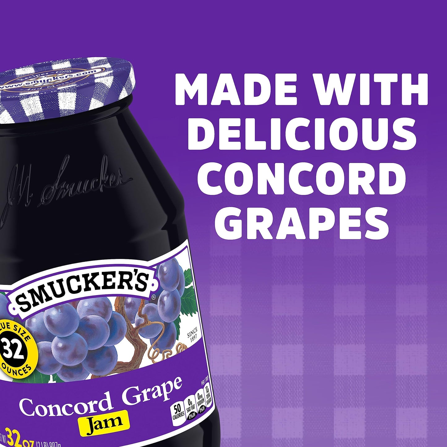 Smuckers Concord Grape Jam, 32 Ounces
