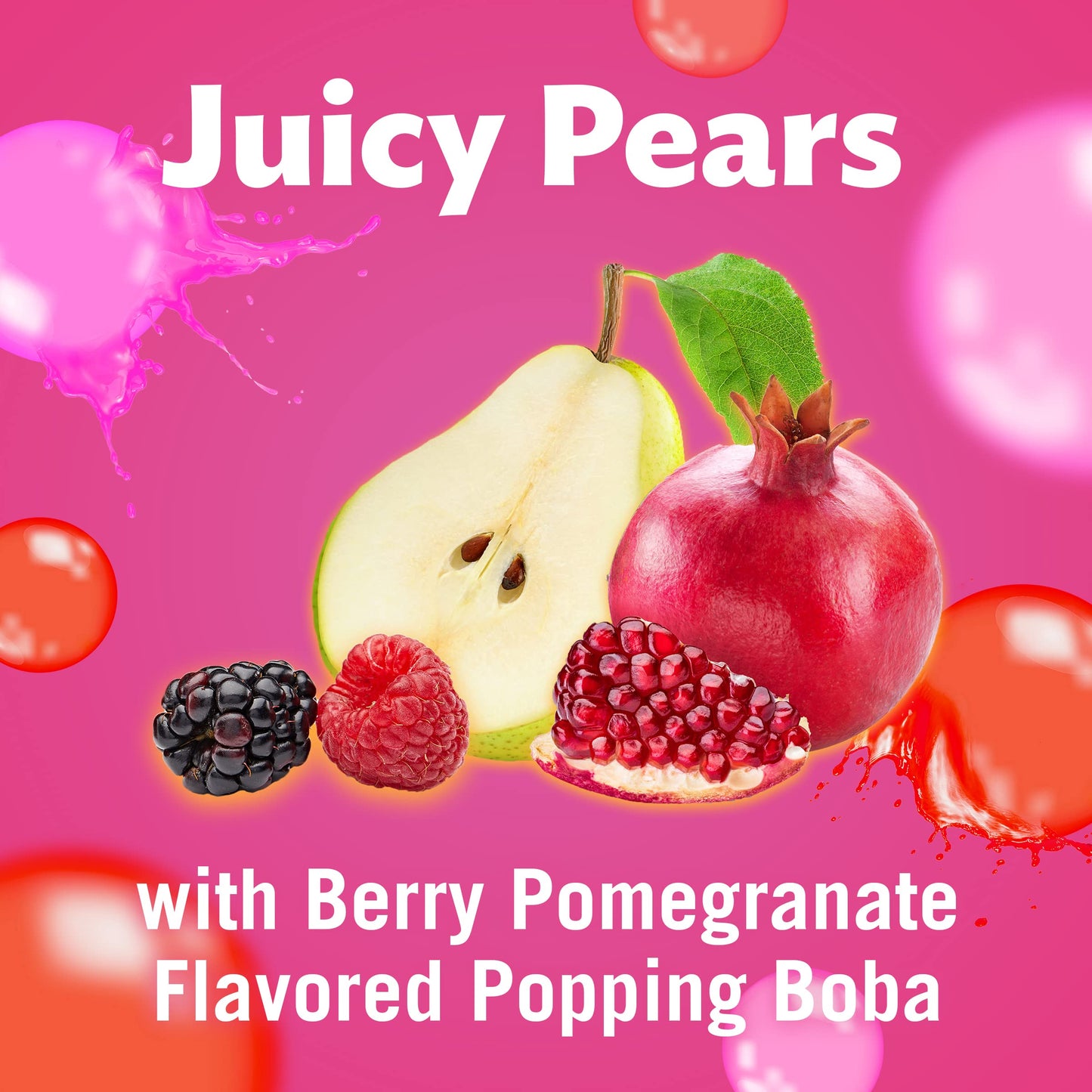 Del Monte Bubble Fruit, Pear Berry Pomegranate, 3.5 Oz, 4 Ct
