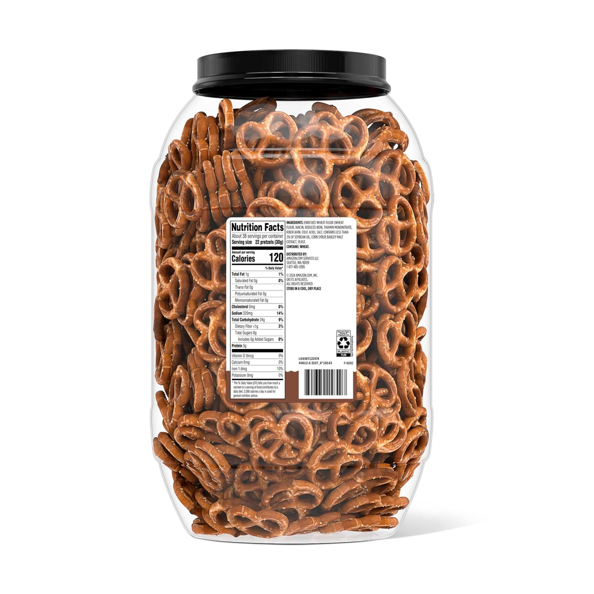 large online retailer Grocery Mini Twist Pretzels, 40 Oz, Pack of 1, Previously Happy Belly, Packaging May Vary