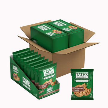Tates Bake Shop Chocolate Chip Cookies, 16 - 2 Cookie Snack Packs (2 Boxes)