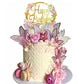 DRWATE 28Pcs Butterfly Cake Topper Butterfly Cake Decorations with Artificial Flowers for Women Girls Birthday Anniversary Party