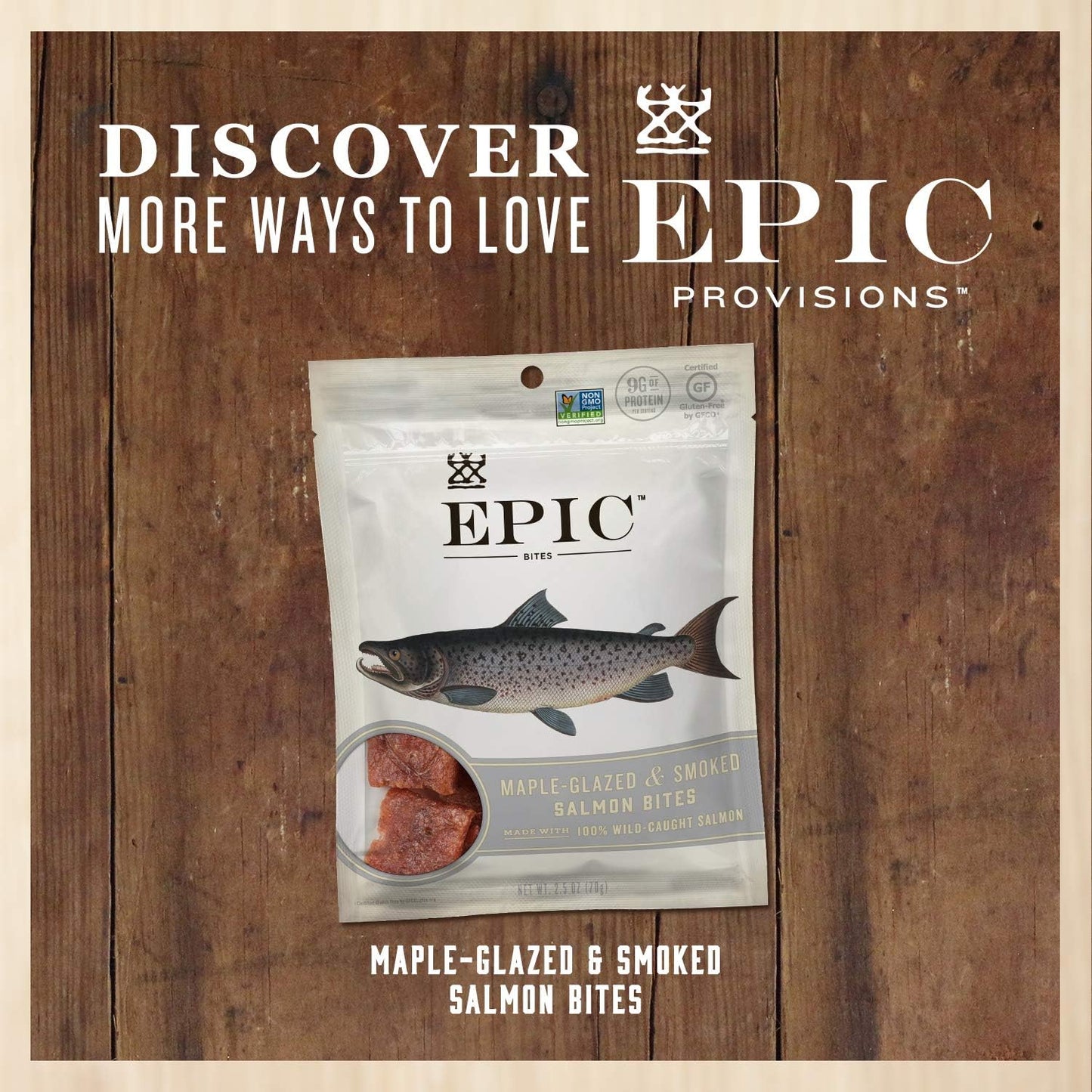 Epic Smoked Salmon Snack Strips, Paleo Friendly, 0.8 oz, 10 Count