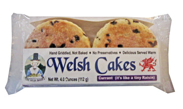 The Welsh Baker Welsh Cakes Variety Box - 2 Flavors (Currant & Cranberry Orange) - 8 Total Cakes - 4 Ounce Packs (Pack of 2)