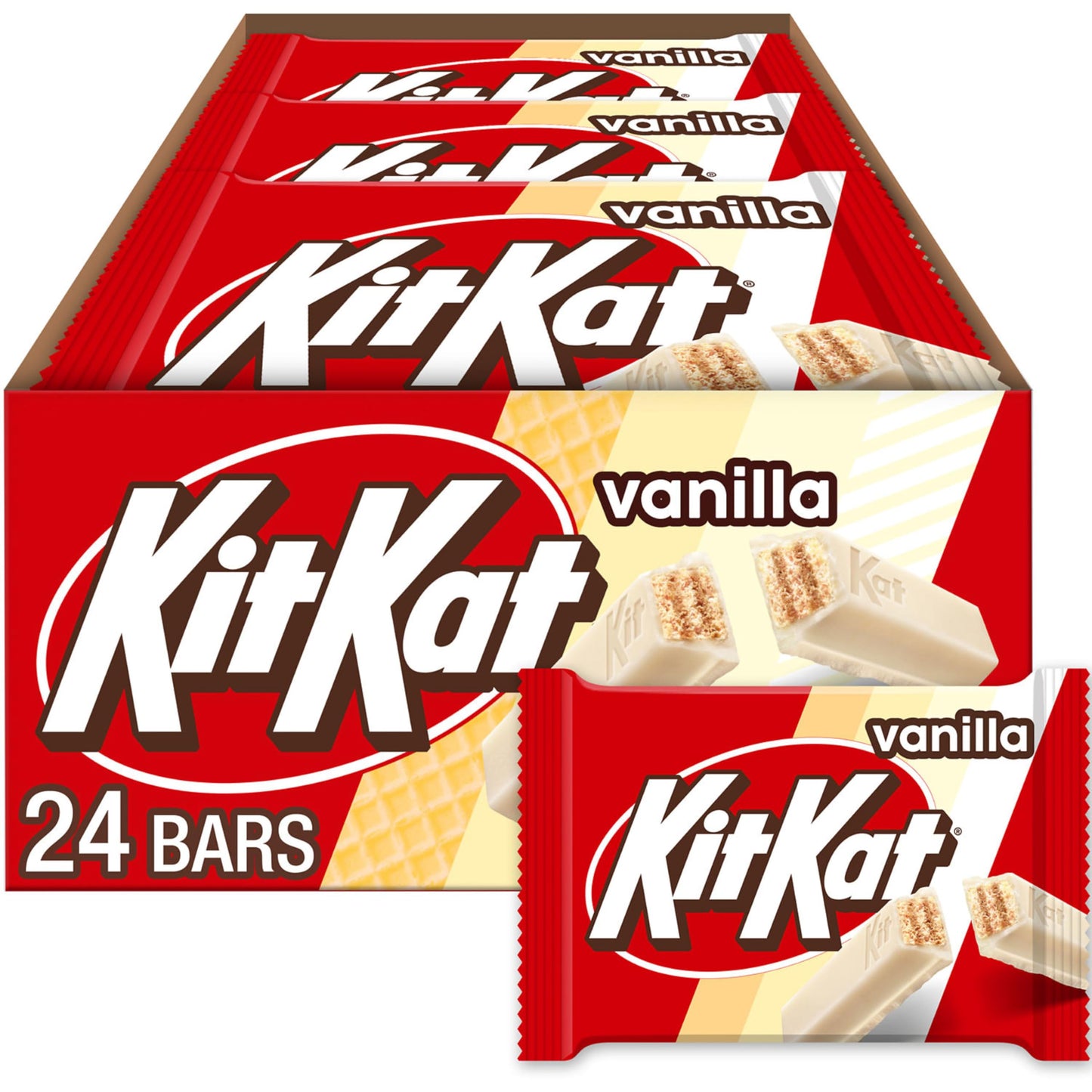 KIT KAT Vanilla Flavored Wafer Candy Bars  1.5 oz (24 Count)