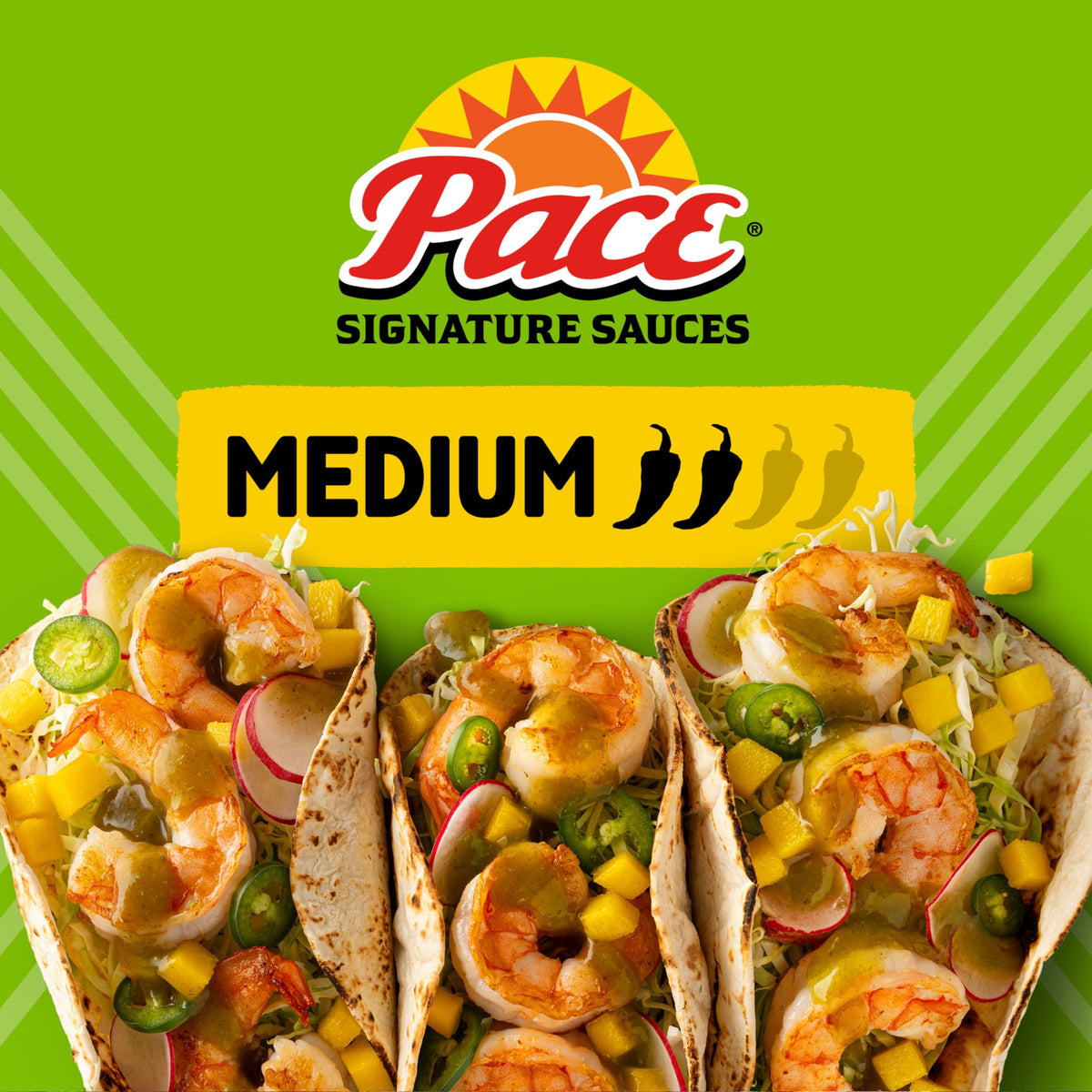 Pace Cilantro Jalapeno Lime Signature Sauce, 10.4 Oz (8 Pack)