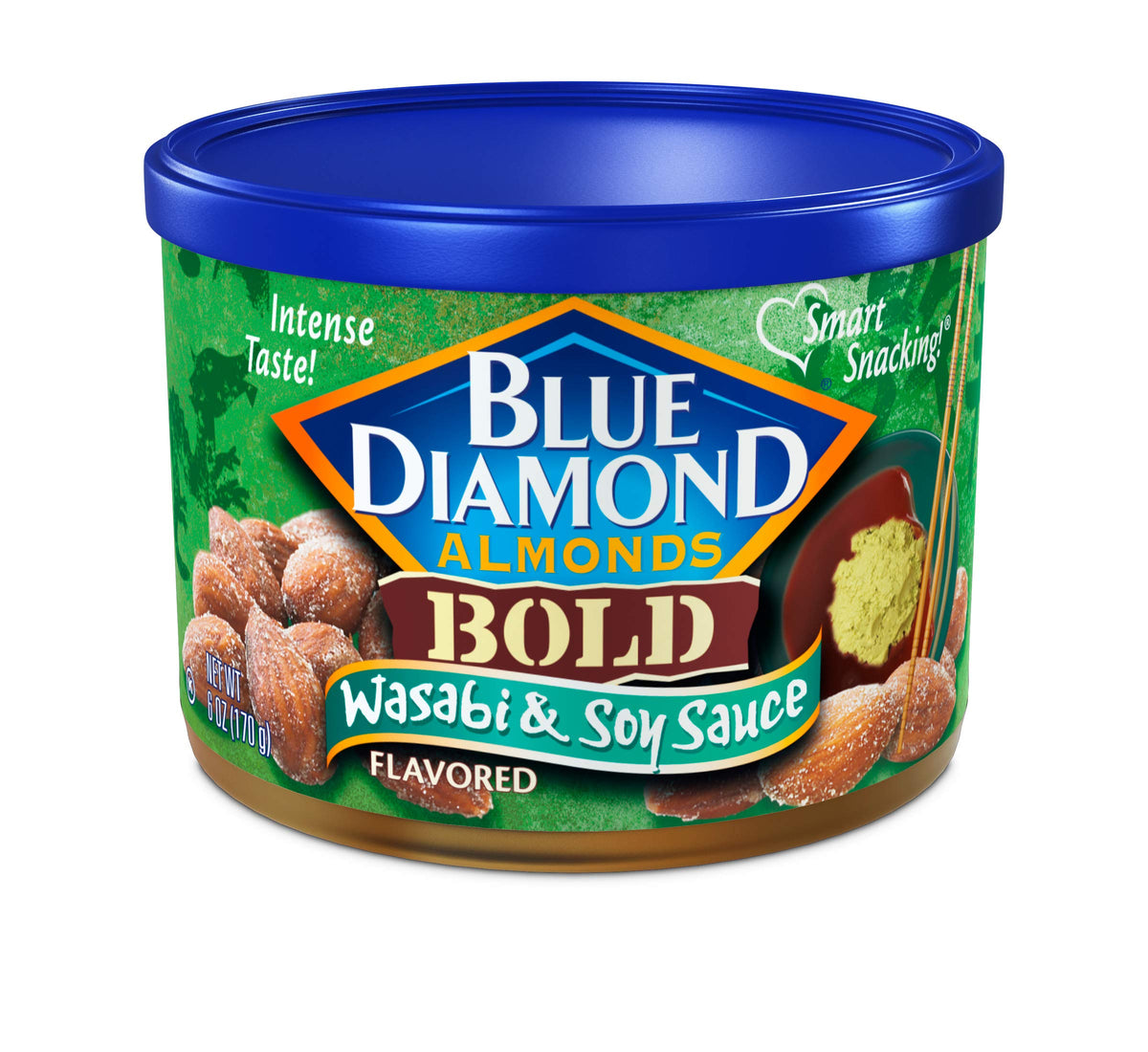 Blue Diamond Almonds, Bold Wasabi & Soy Sauce, 6 Ounce (Pack of 6)