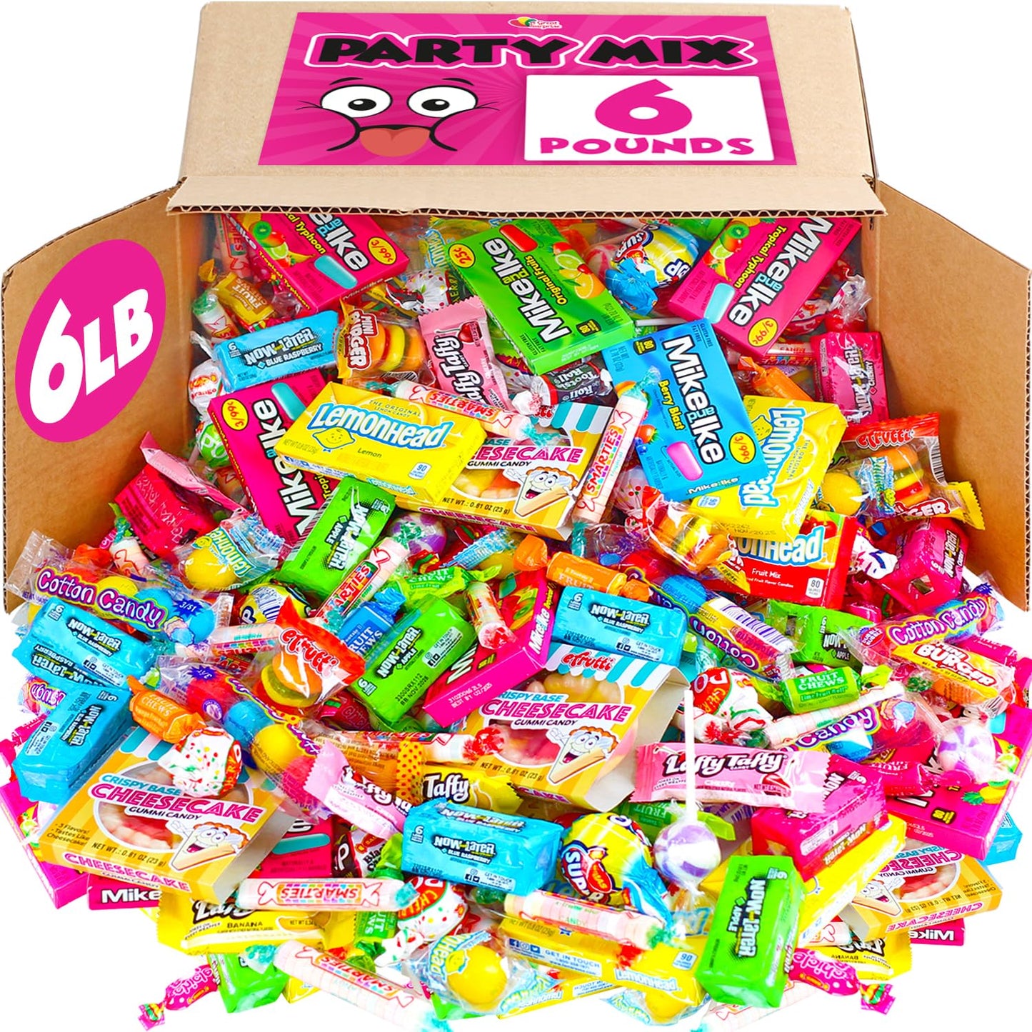 Candy Bulk - 6 POUNDS - Summer Camp Individually Wrapped Candies - Pinata Filler Mix - Big Box of Candy - Bulk Party Candy Varie