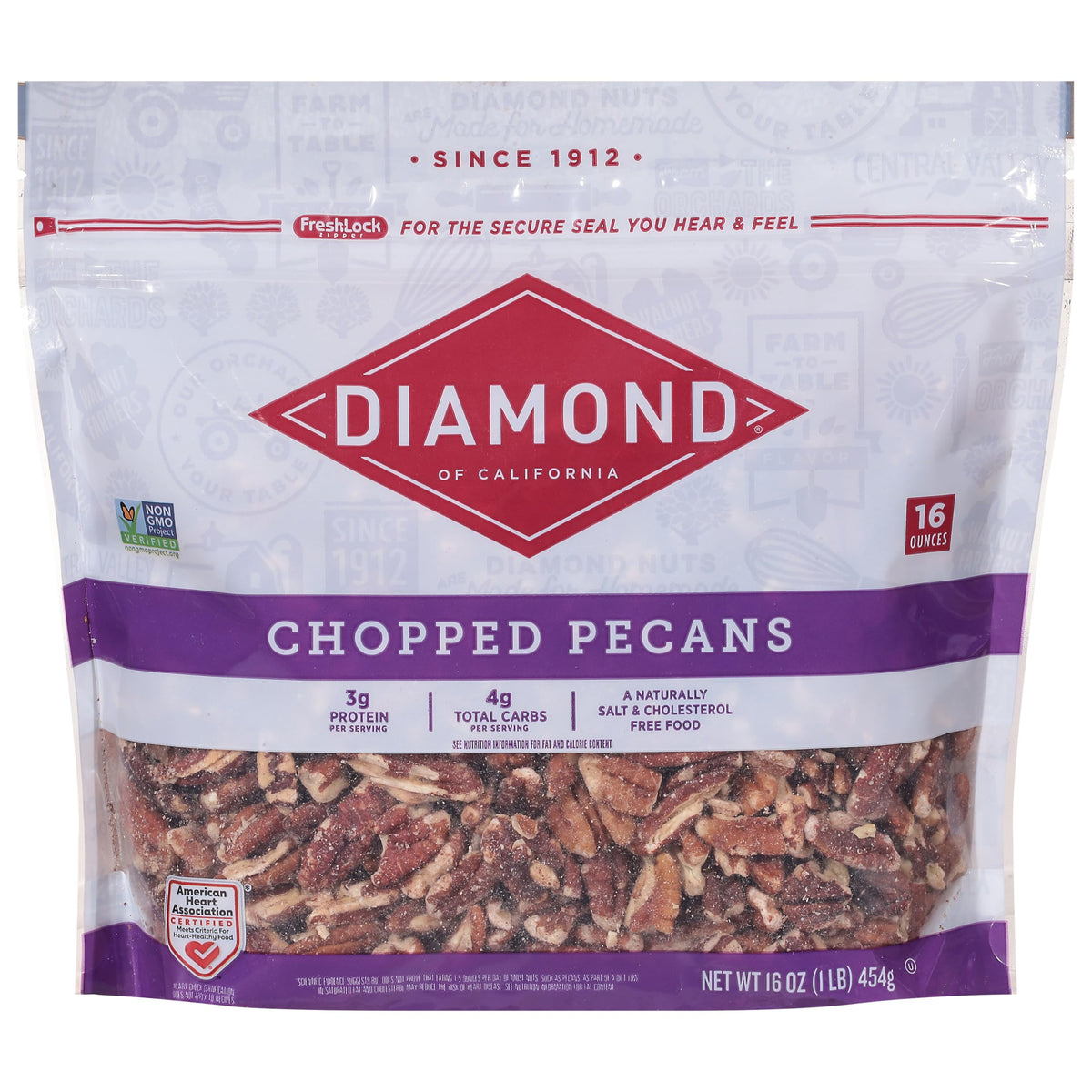 Diamond of California Chopped Pecans 16 oz