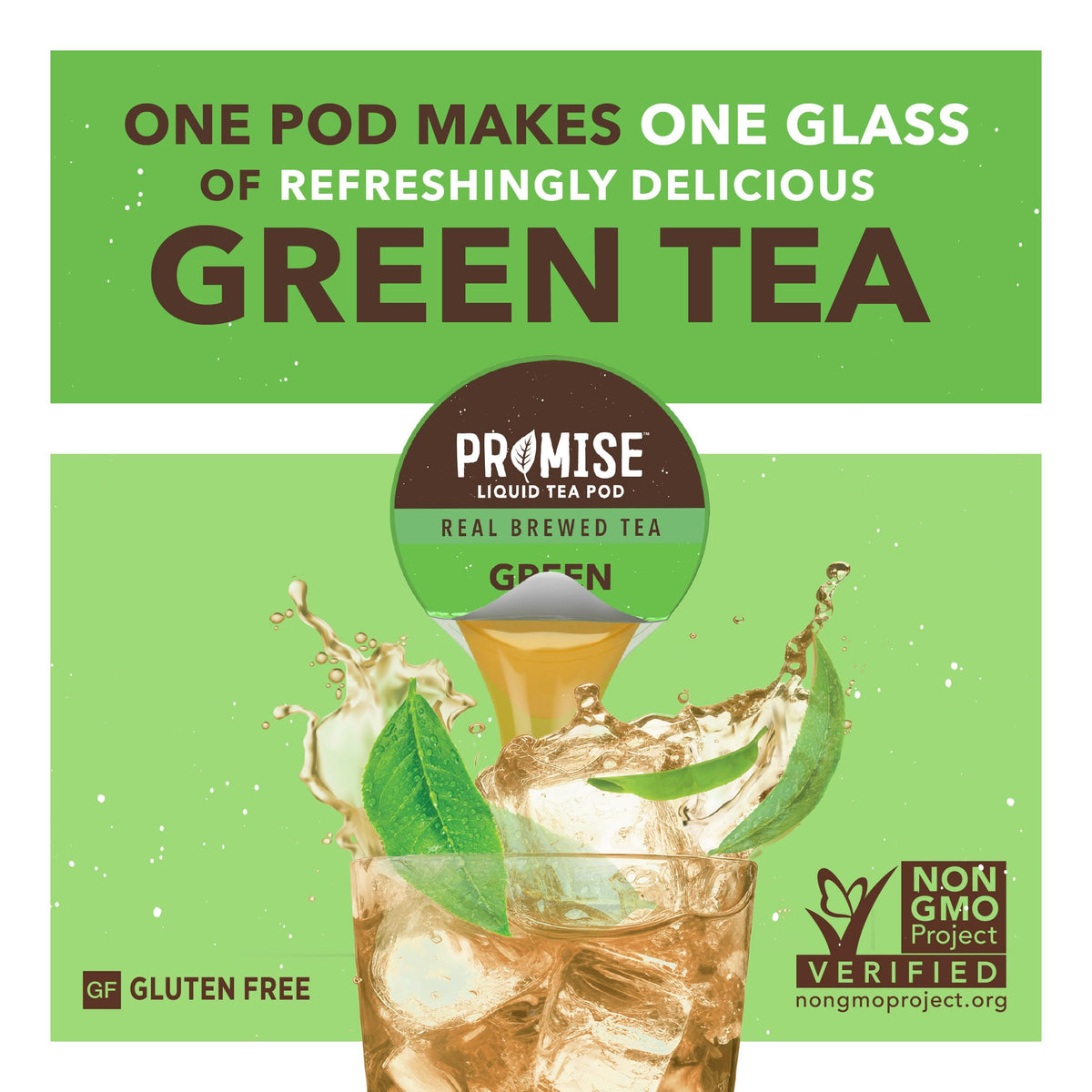Promise Tea Single Serve Liquid Tea Concentrate Pods By Java House, Peel And Pour (Pack Of 12, Green Tea)