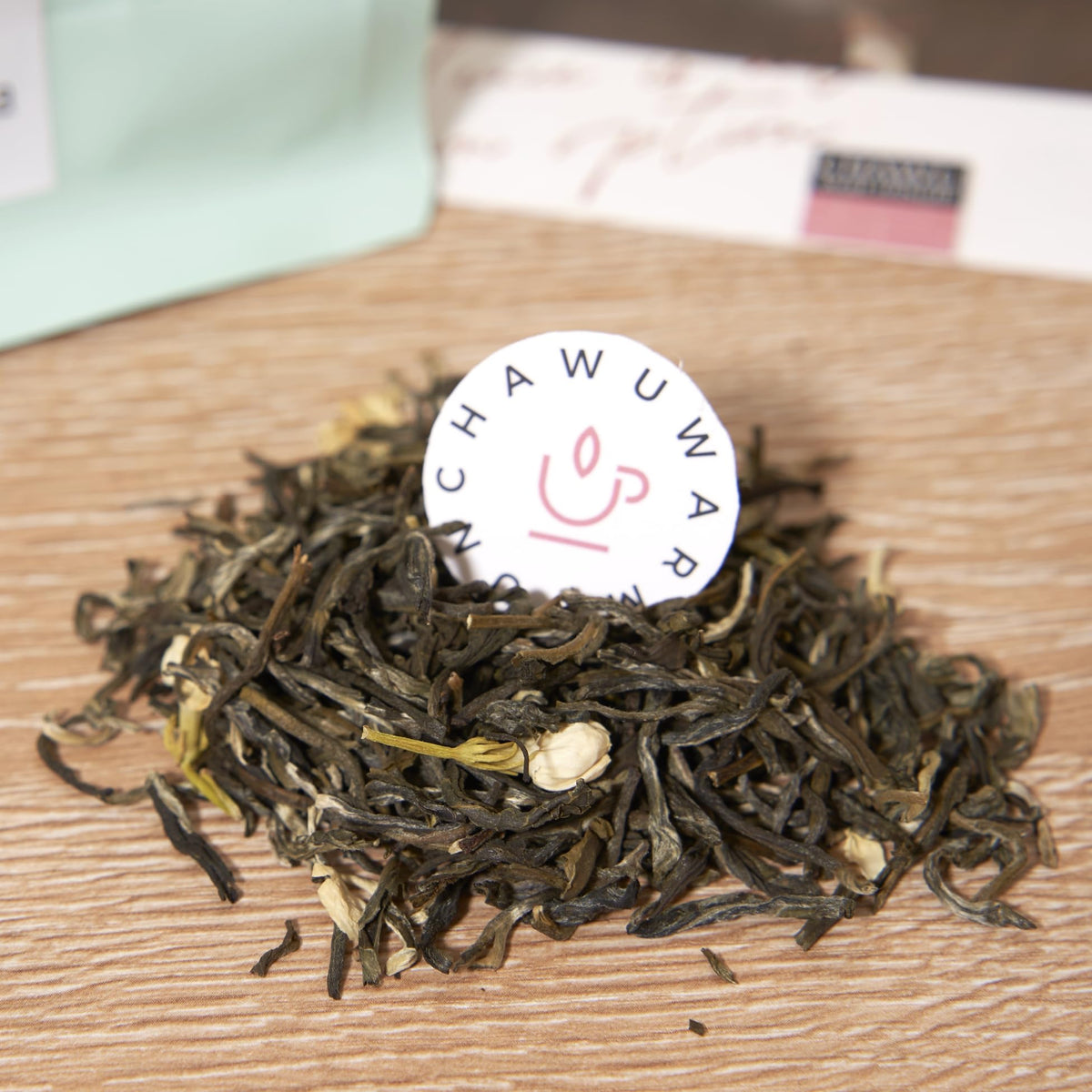 Chawuwarmsun [B] Jasmine Flower Green Tea,3.5Oz/100G,Chinese Loose Leaf Tea