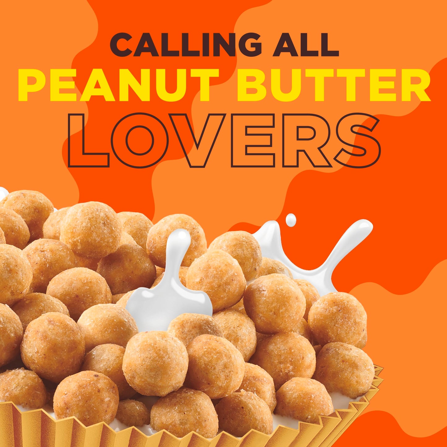 Reeses Puffs Peanut Butter Lovers Breakfast Cereal, Made With Whole Grain And Real Reeses Peanut Butter, Family Size, 19.7 Oz