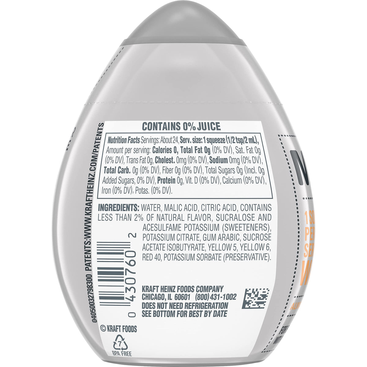 Mio Liquid Water Enhancer, Mango Peach, 1.62 Oz, (Pack Of 5)