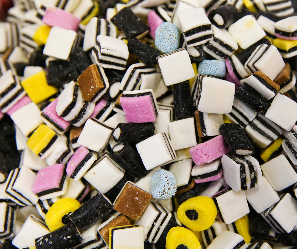By The Cup English Licorice Allsorts Candy, 10 Oz Bulk Bag