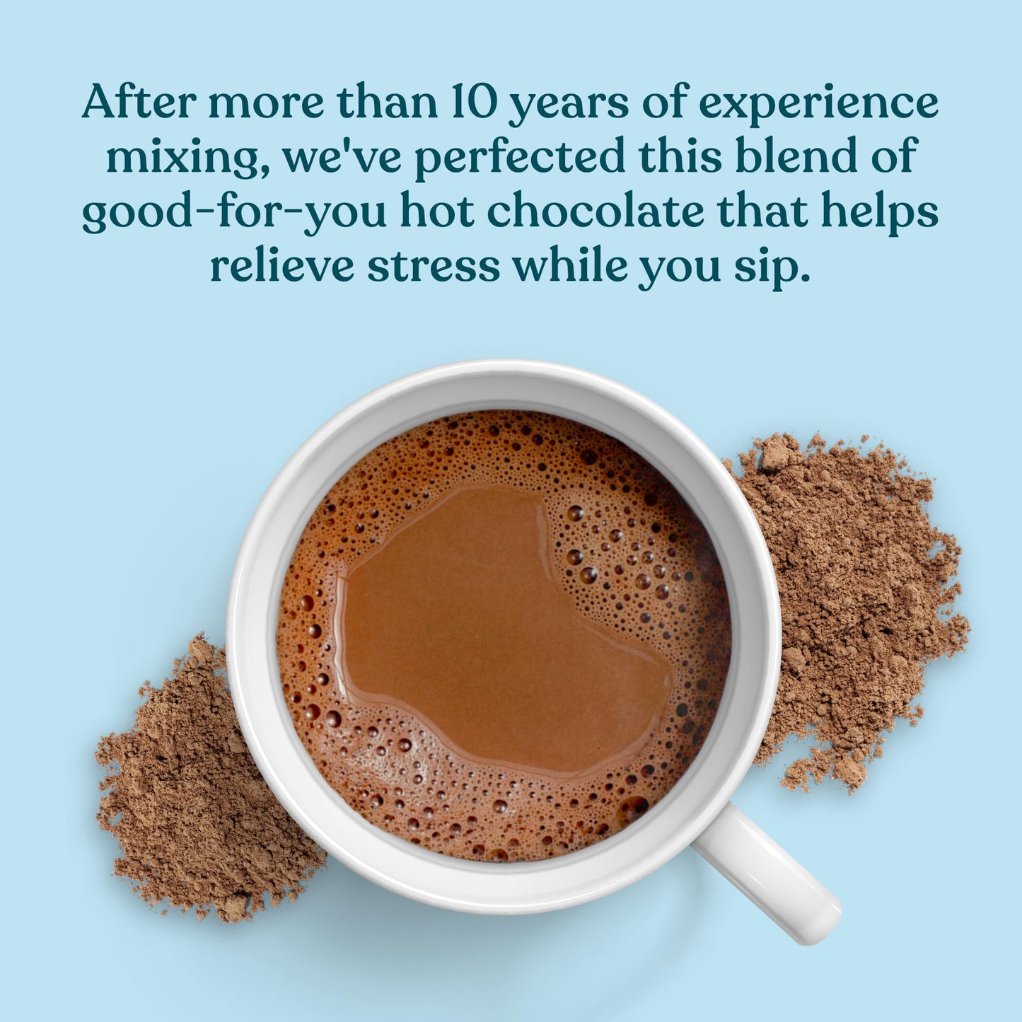 Mushroom Hot Cacao Mix with Reishi by Four Sigmatic - Organic Reishi Mushroom, Cinnamon, Cardamom, Stevia, & Cacao. Reduces Anxi